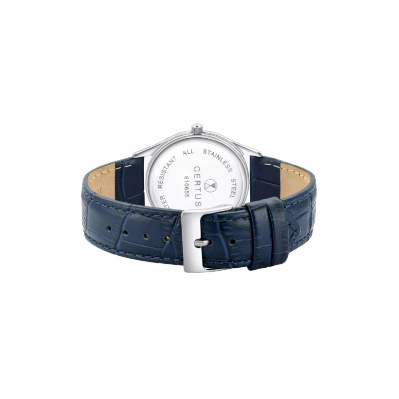 MONTRE CERTUS HOMME BRACELET CUIR BLEU