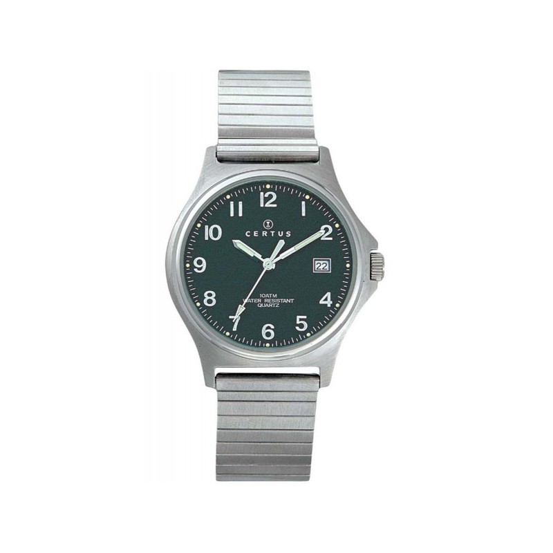 MONTRE CERTUS HOMME BRACELET ACIER ET CADRAN VERT SAPIN