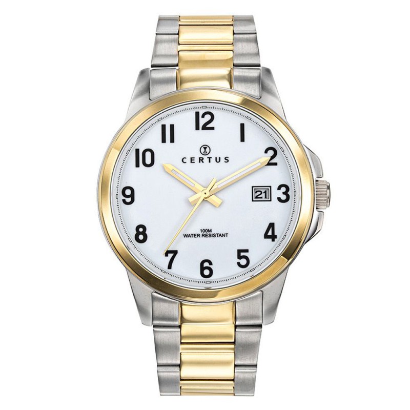 MONTRE CERTUS HOMME BRACELET ACIER BICOLORE