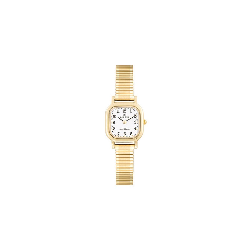 MONTRE CERTUS FEMME  BRACELET ACIER DORE EXTENSIBLE