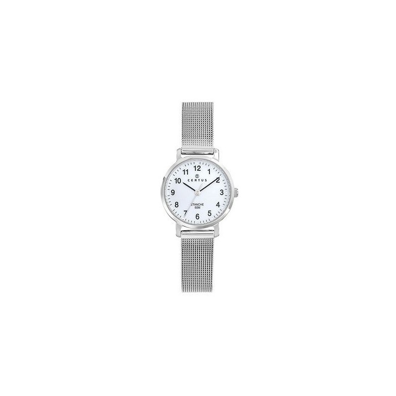 MONTRE CERTUS FEMME  BRACELET  MAILLES MILANAISES