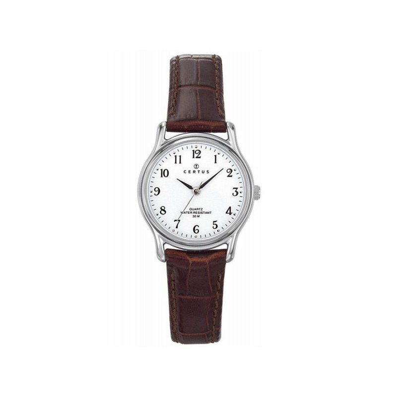 MONTRE CERTUS FEMME  BRACELET CUIR MARRON