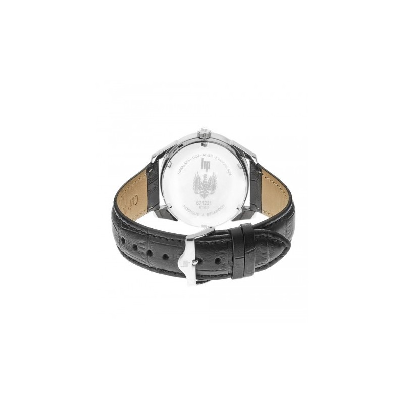 Montre Lip Himalaya bracelet cuir noir