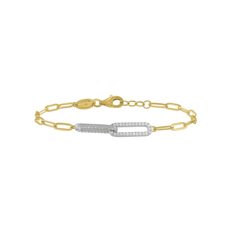 Bracelet Femme Charles Garnier en Argent doré et Oxydes de zirconium