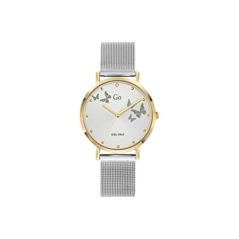 MONTRE GO GIRL ONLY BRACELET MAILLES MILANAISES CADRAN AVEC PAPILLONS