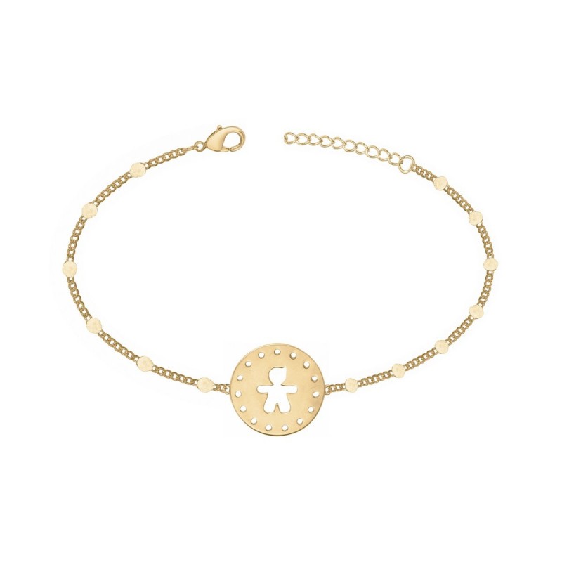 Bracelet Femme Carador en Plaqué Or et Plaque Motif Petit Garçon