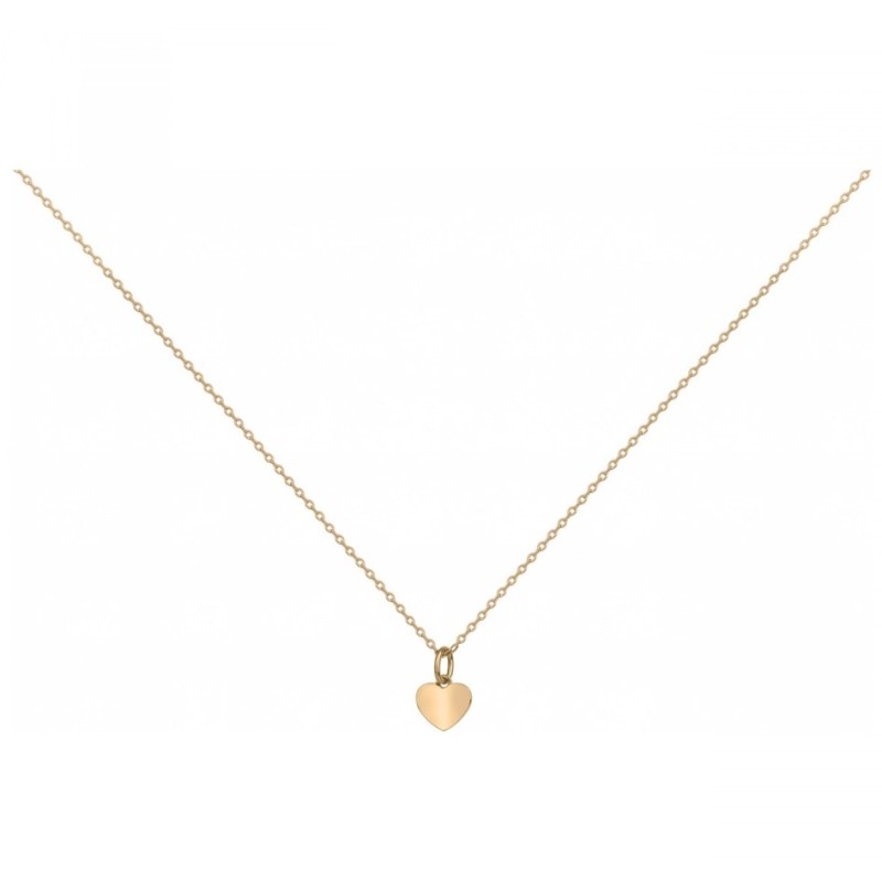 Collier Carador Femme en Plaqué Or Motif coeur Maille forçat