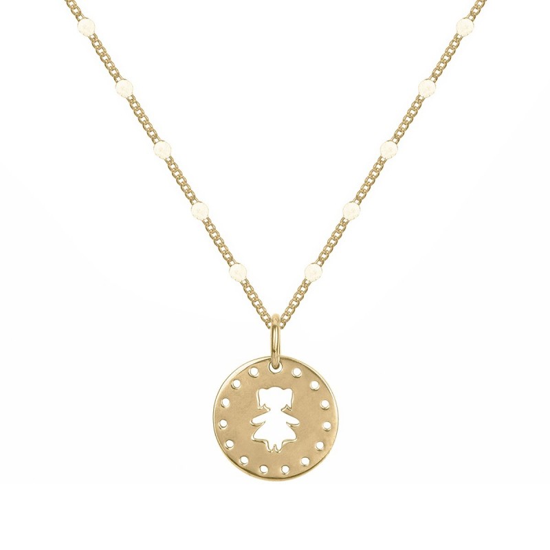 Collier Carador Femme en Plaqué Or plaque Motif Petit fille