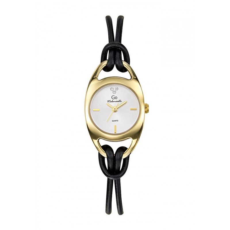 MONTRE GO GIRL ONLY BRACELET  CUIR CORDON NOIR