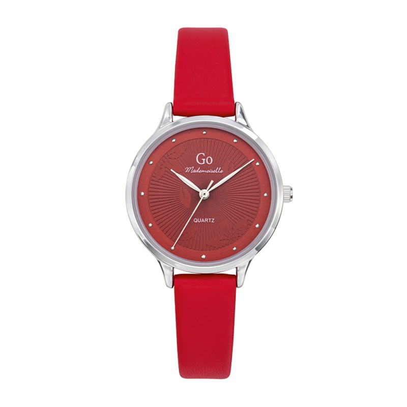 MONTRE GO GIRL ONLY BRACELET SIMILI CUIR ROUGE