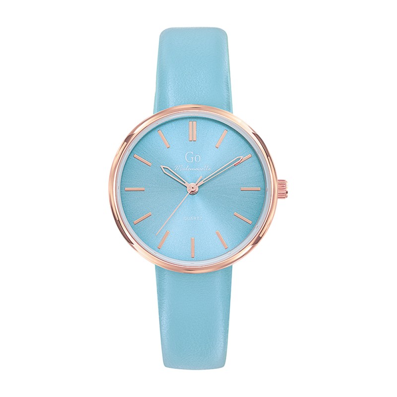 MONTRE GO GIRL ONLY BRACELET SIMILI CUIR BLEU CIEL