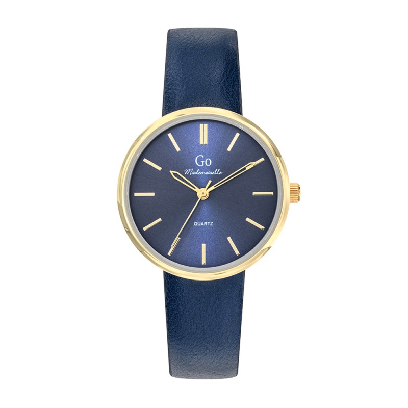 MONTRE GO GIRL ONLY BRACELET SIMILI CUIR BLEU MARINE
