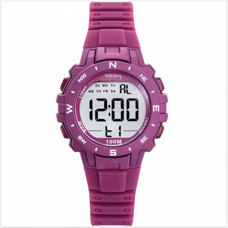 Montre TEKDAY enfant silicone violet affichage digitale