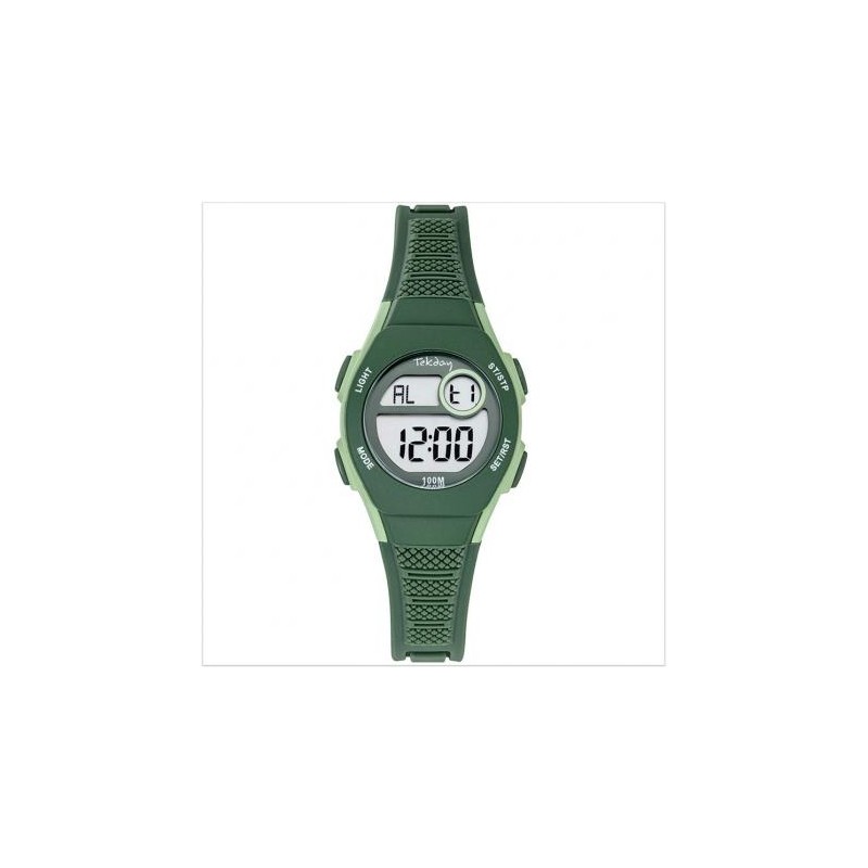 Montre TEKDAY enfant silicone vert affichage digitale