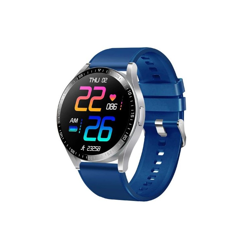 Montre connectée Mixte Smarty Bracelet bleu boitier rond