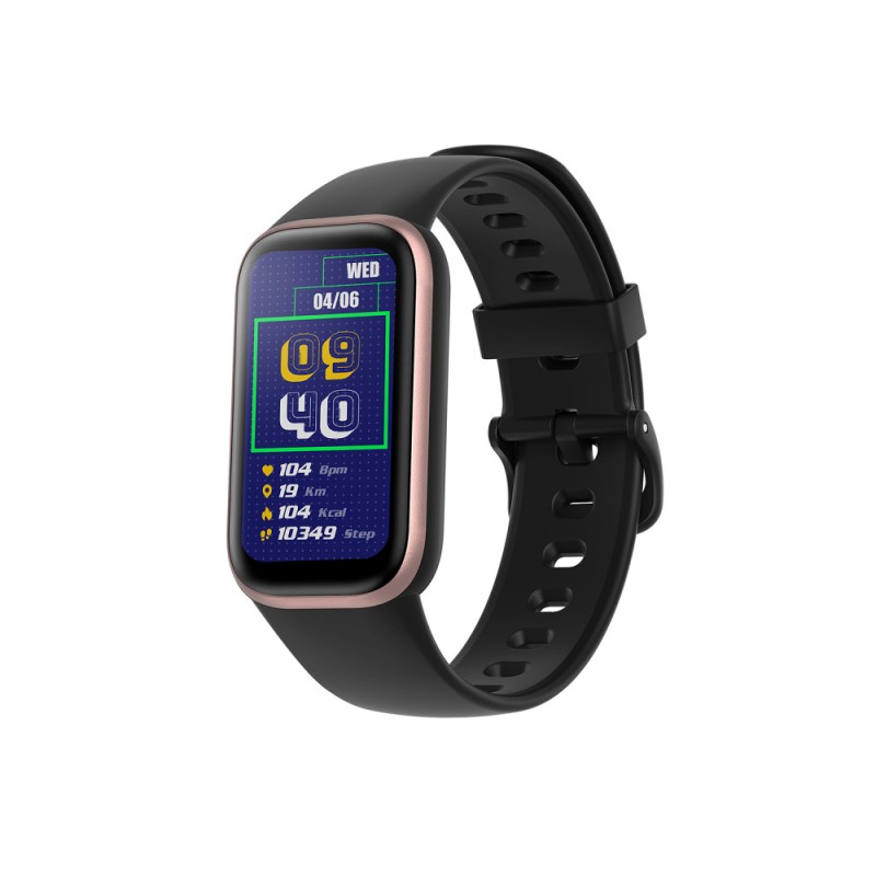 Montre connectée Mixte Smarty Energy Bracelet noir boitier rectangle