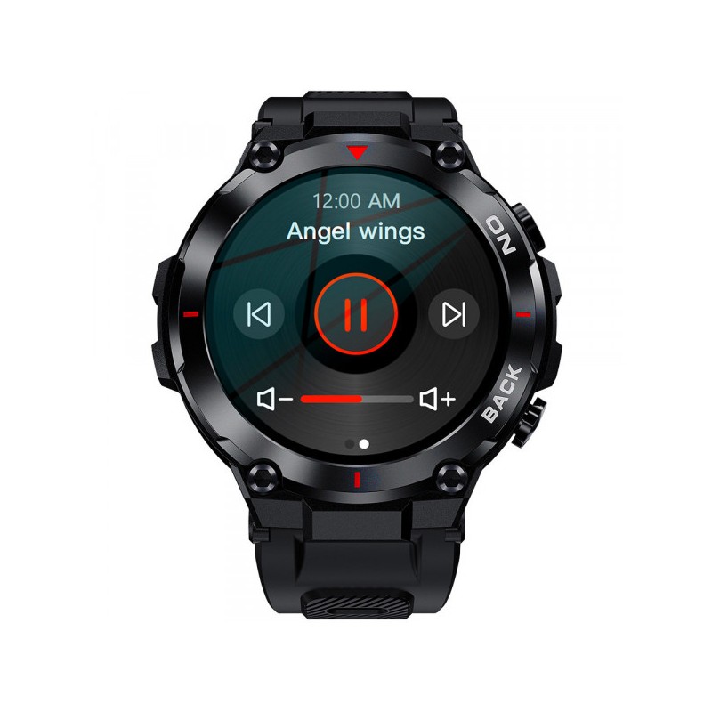 Montre connectée Mixte Smarty Pull Up Bracelet noir boitier rond