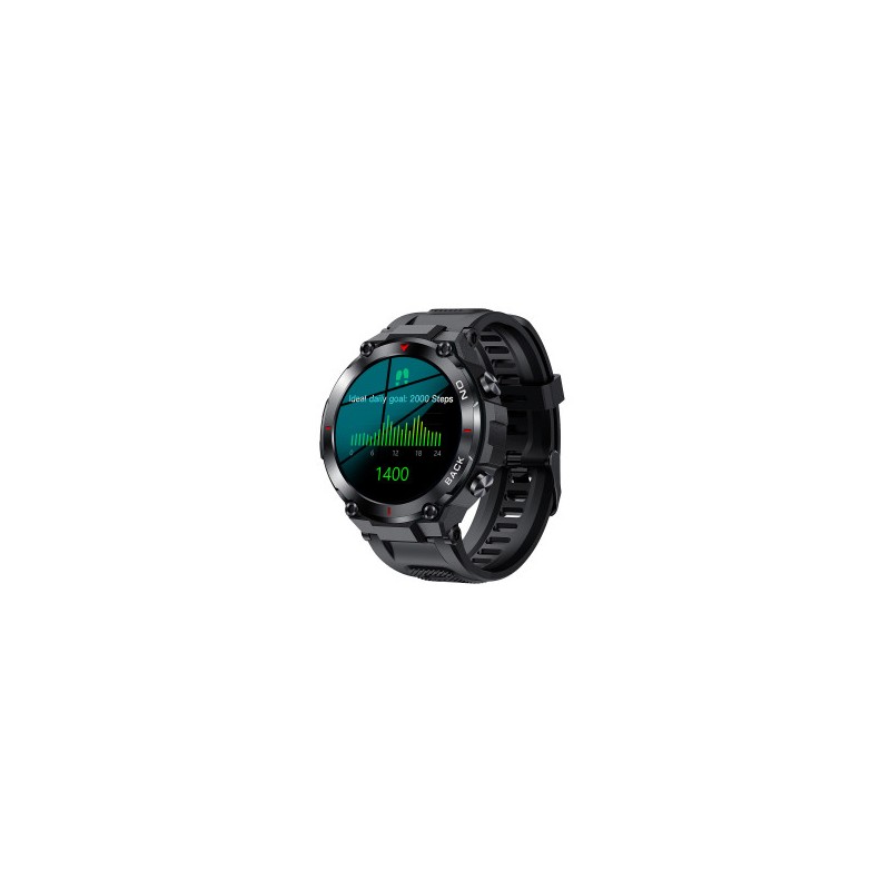 Montre connectée Mixte Smarty Pull Up Bracelet noir boitier rond