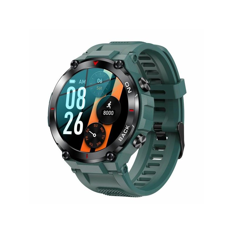 Montre connectée Mixte Smarty Pull Up Bracelet vert boitier rond