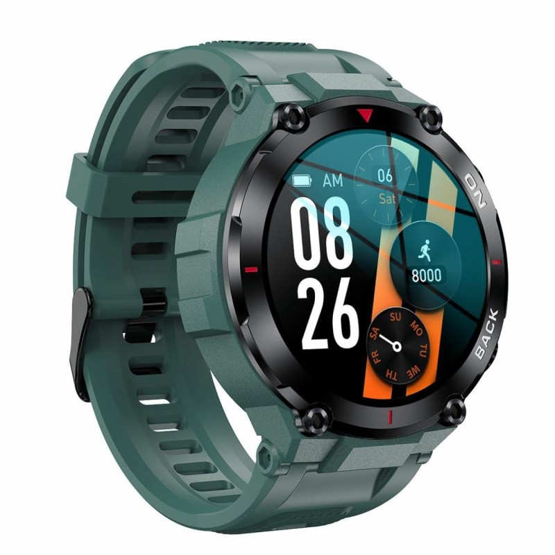 Montre connectée Mixte Smarty Pull Up Bracelet vert boitier rond