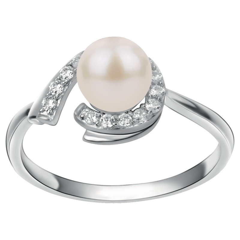 Bague Femme Carador en Argent avec Perle et Oxydes