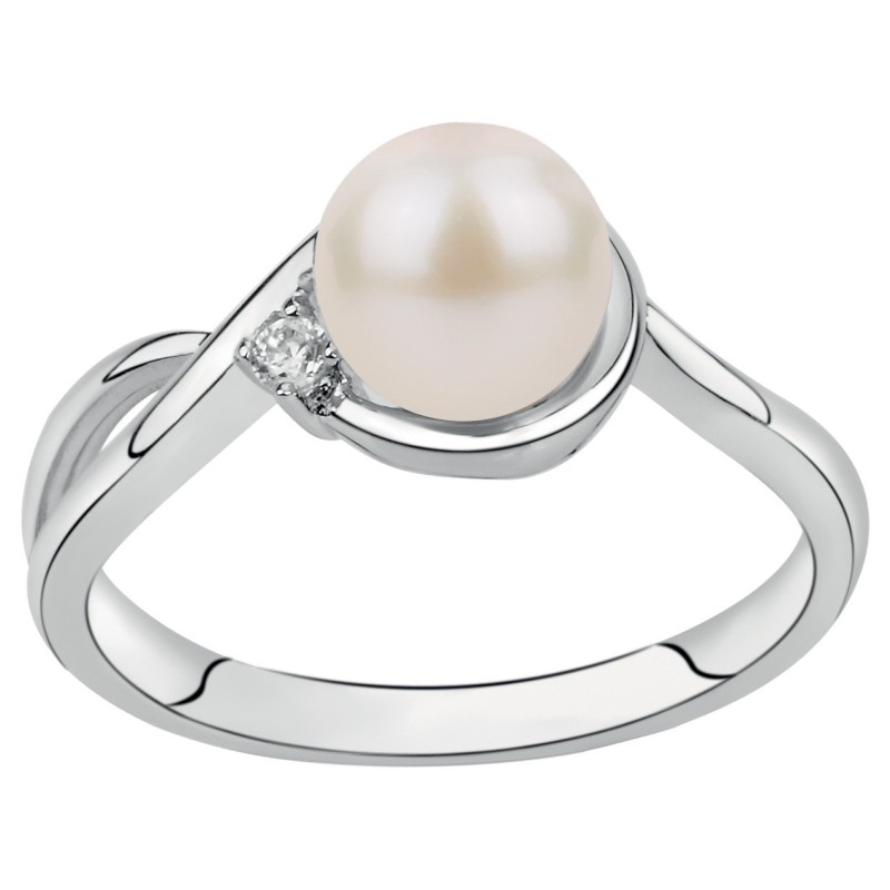 Bague Femme Carador en Argent avec Perle et oxyde de zirconium