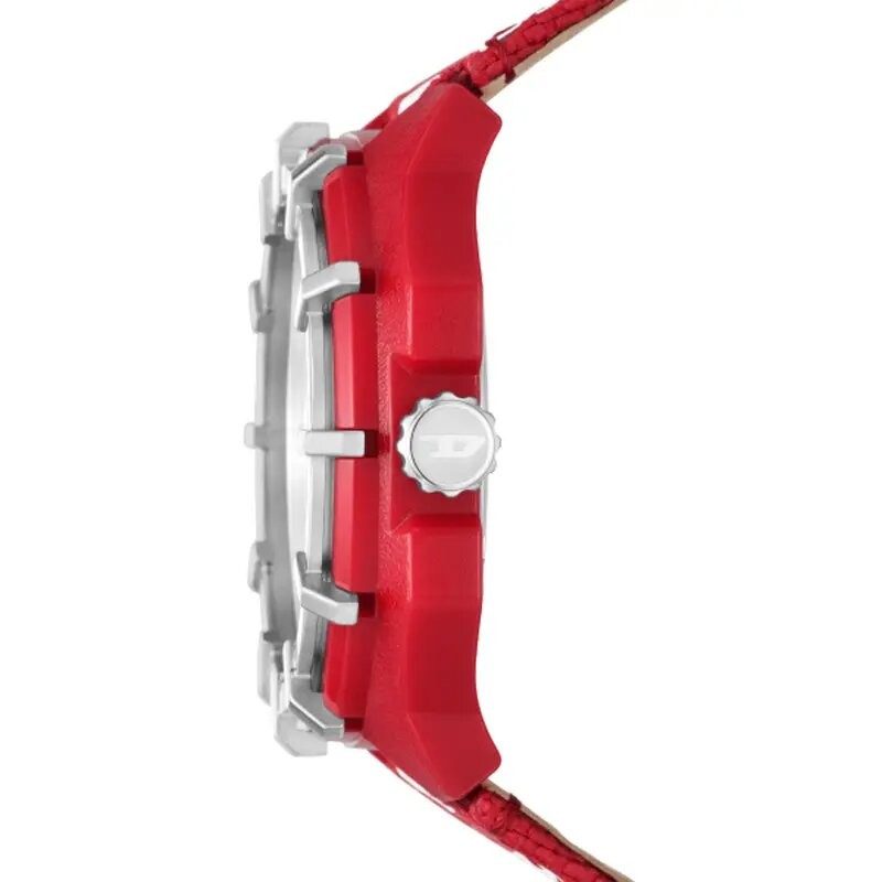 MONTRE HOMME DIESEL  SOLAIRE EN TISSU ROUGE