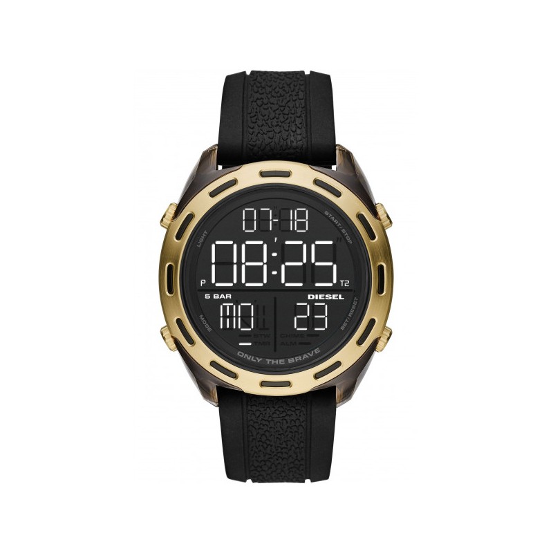 MONTRE HOMME DIESEL DIGITALE  EN SILICONE NOIRE
