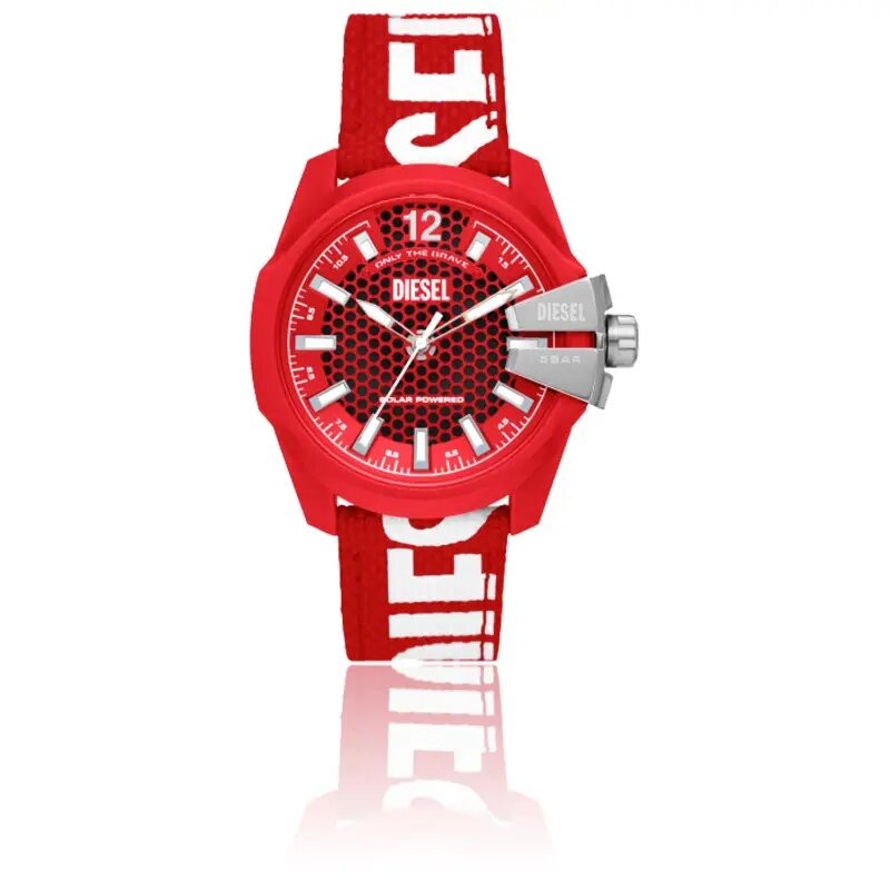 MONTRE HOMME DIESEL BABY CHIEF EN TISSU ROUGE