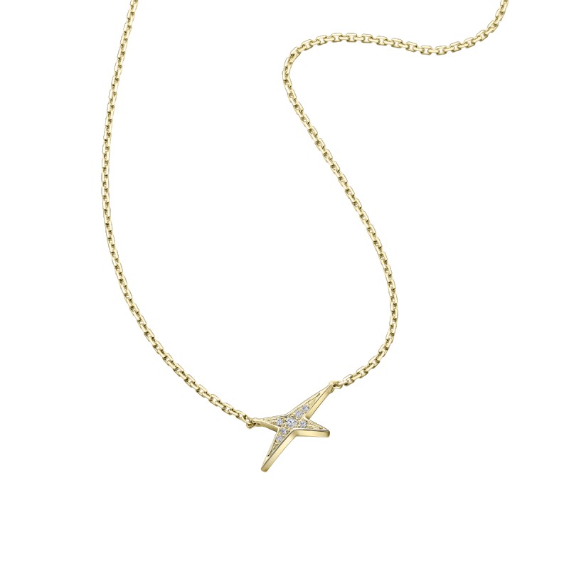 COLLIER FEMME MAUBOUSSIN FRENCH VALENTINE EN OR JAUNE 750/000 ET DIAMANTS