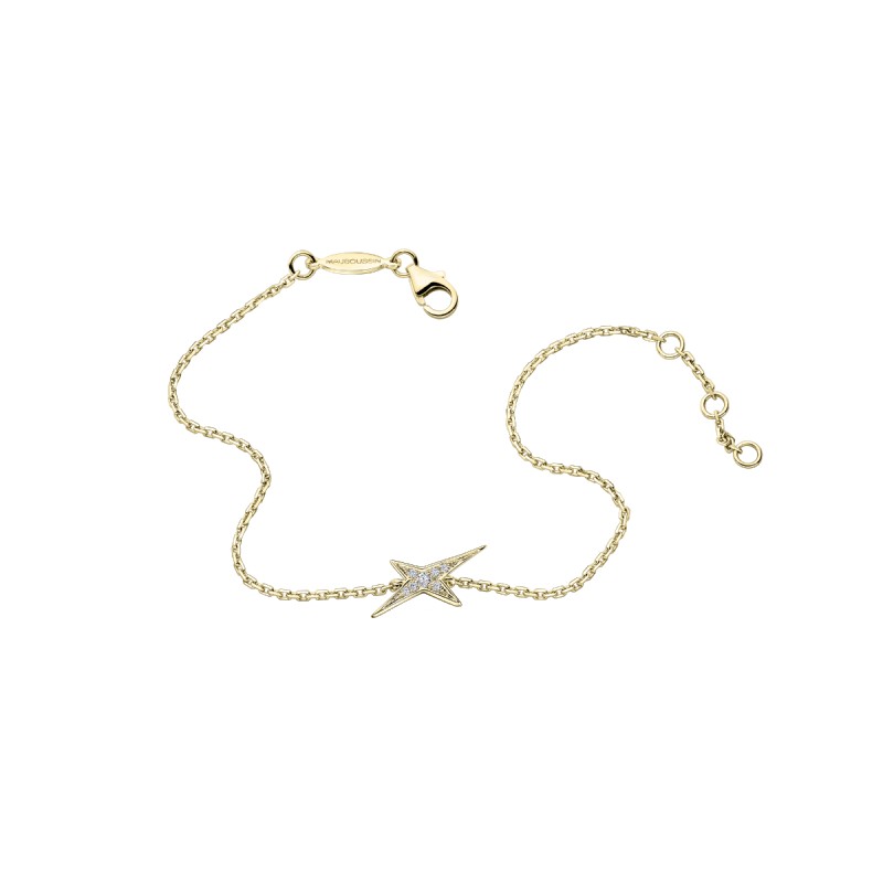 BRACELET FEMME MAUBOUSSSIN "FRENCH VALENTINE" EN OR JAUNE 750/000 DIAMANTS