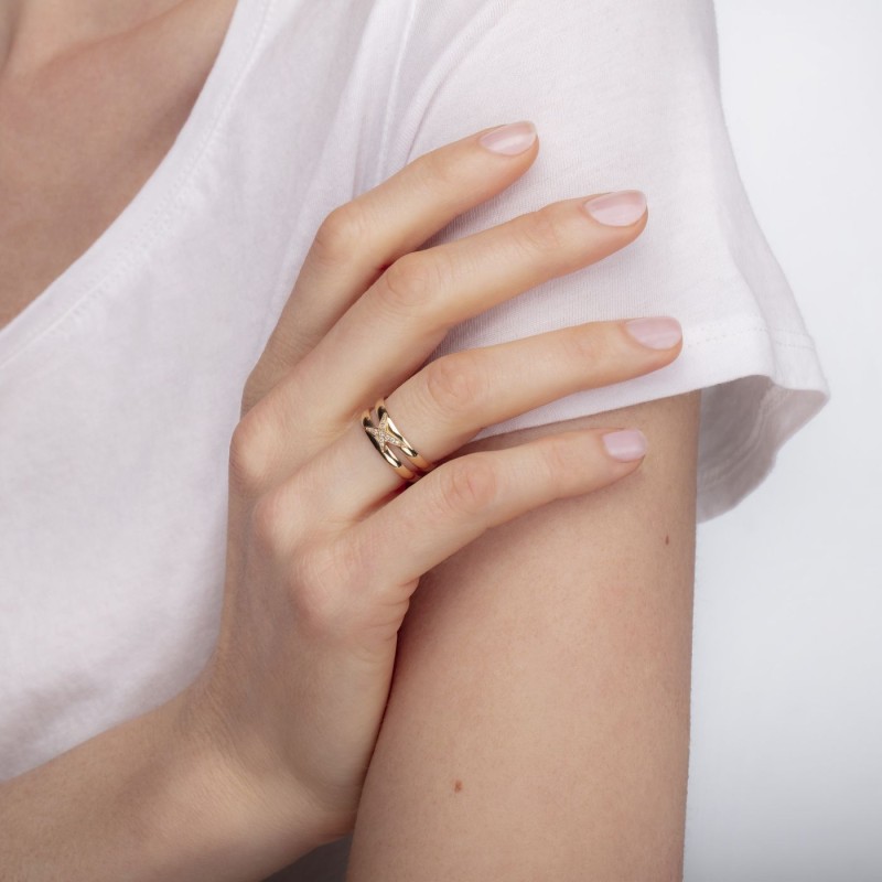 BAGUE FEMME MAUBOUSSIN "ETOILEMENT DIVINE" EN OR ROSE 750/000 ET DIAMANTS