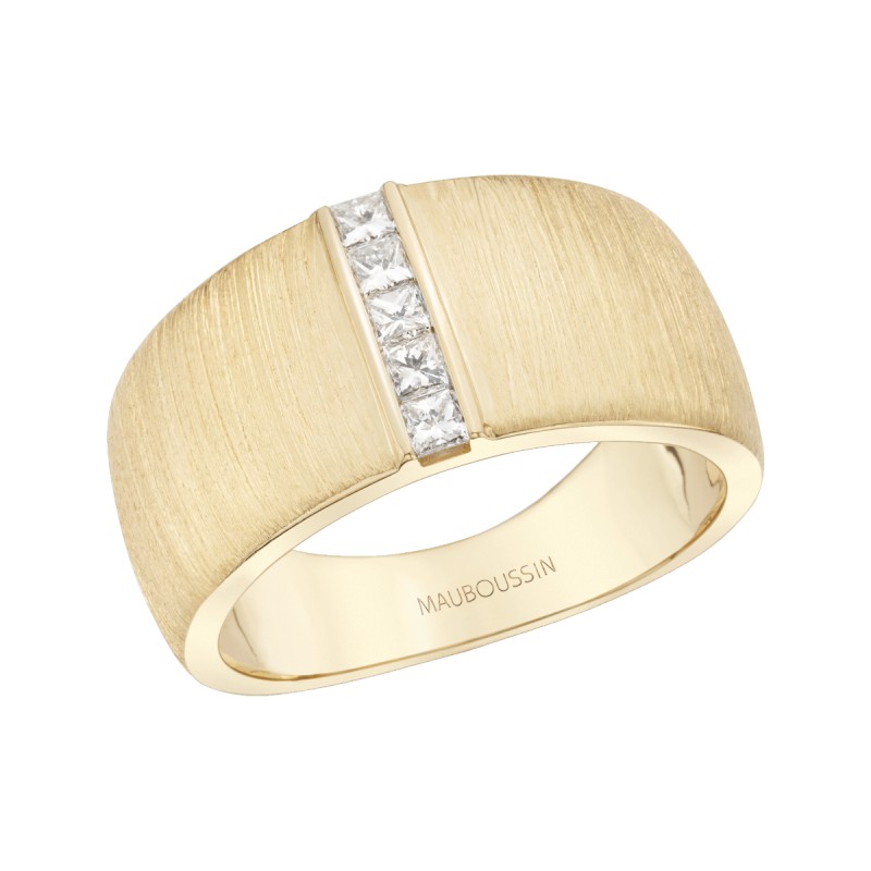 BAGUE FEMME MAUBOUSSIN "UN PETIT PONT D'AMOUR" EN OR JAUNE 750/000 ET DIAMANTS