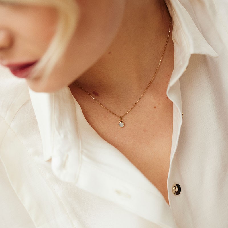 COLLIER FLOWERS FOR ZOE COURMAYEUR NACRE EN ARGENT DORE ET NACRE