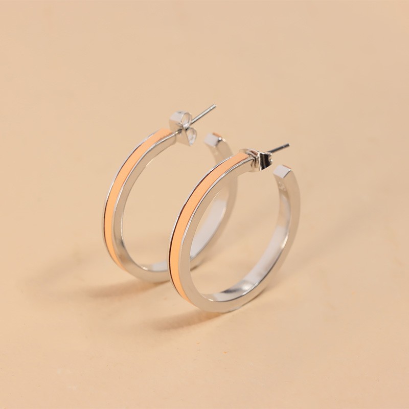 BOUCLES D'OREILLES CREOLES FLOWERS FOR ZOE ECLATS BLOOM EN ARGENT ET CUIR