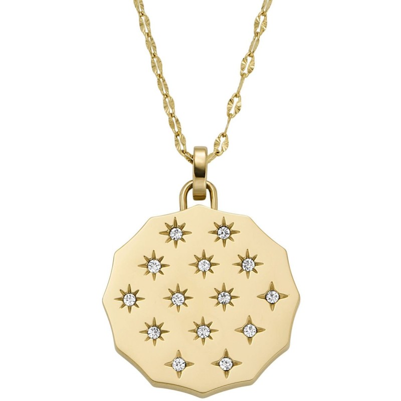 Collier Femme Fossil SADIE en acier doré