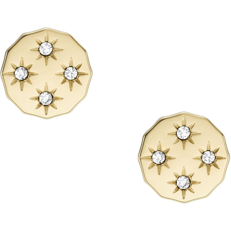 Boucles d'oreilles femme Fossil SADIE acier doré