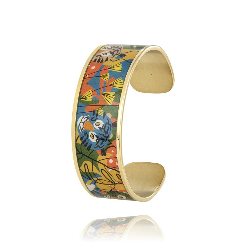 MANCHETTE  LOUISE'S GARDEN WARHOL ACIER DORE 2.2CM