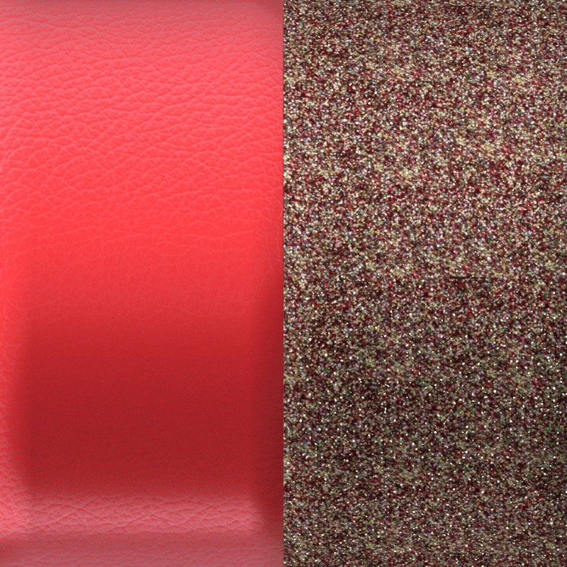 Cuir pour manchettes les georgettes 25mm rouge irisé / hypnotique
