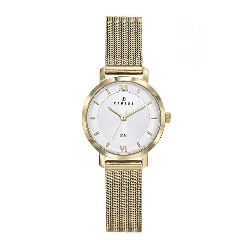 MONTRE CERTUS FEMME  BRACELET MILANAIS DORE