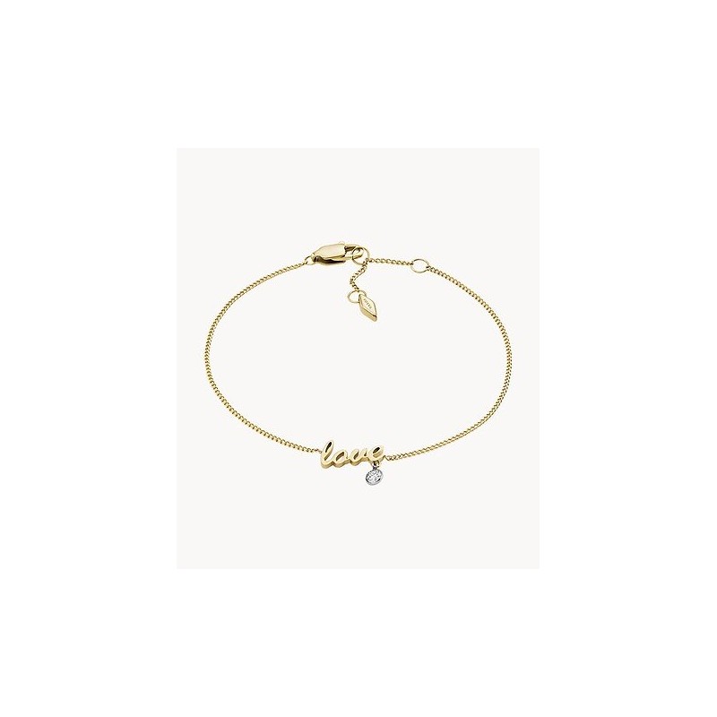 Bracelet Femme Fossil SADIE LOVE NOTES en Acier doré