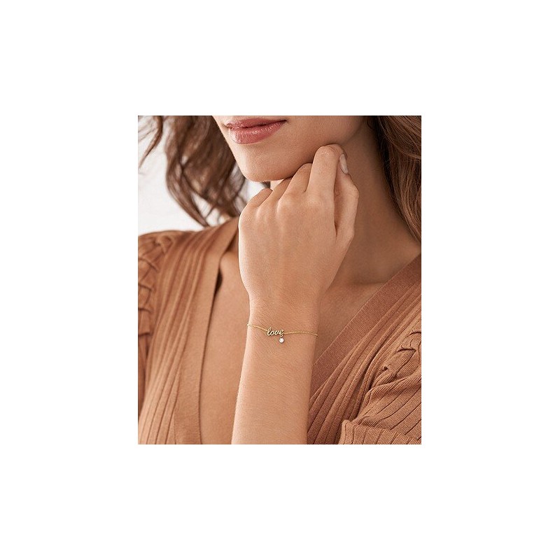 Bracelet Femme Fossil SADIE LOVE NOTES en Acier doré