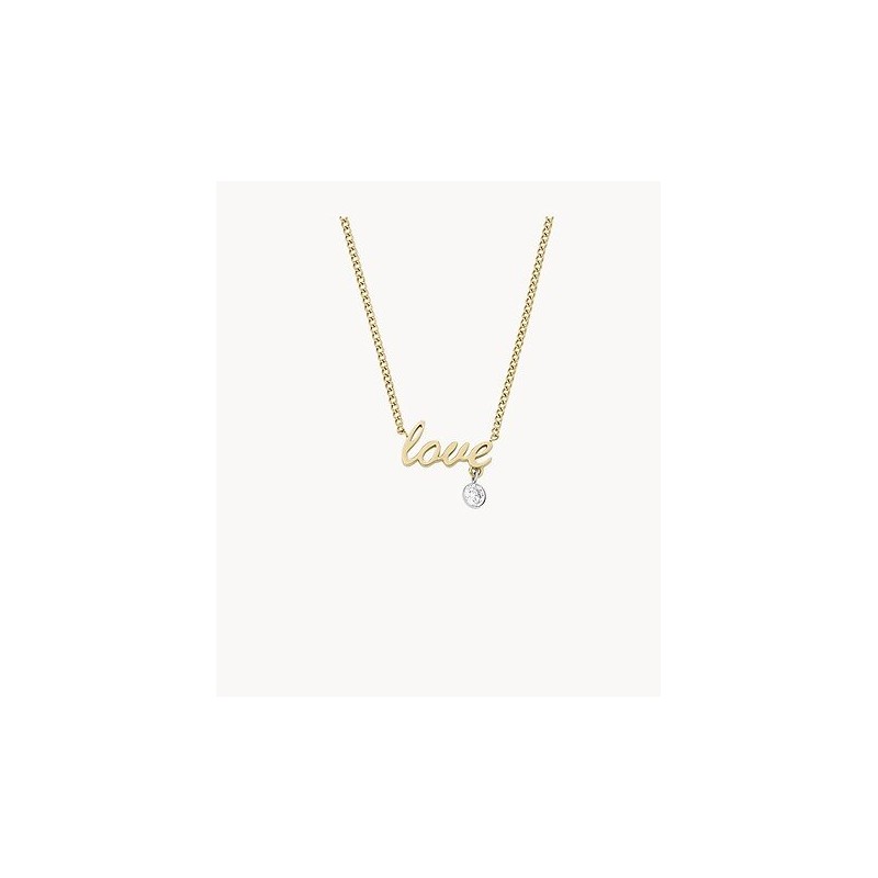 Collier femme  Fossil SADIES LOVE NOTES en  acier doré