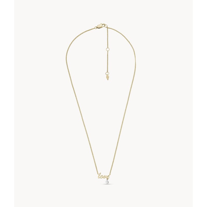 Collier femme  Fossil SADIES LOVE NOTES en  acier doré
