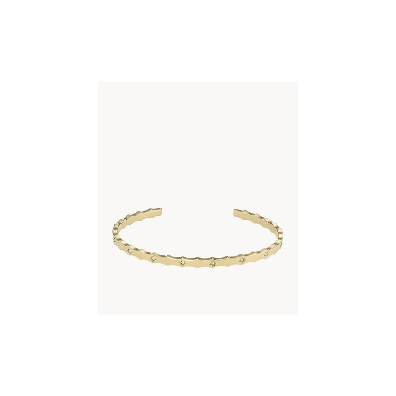 Bracelet Jonc ouvert Fossil SADIE  en Acier doré et oxydes