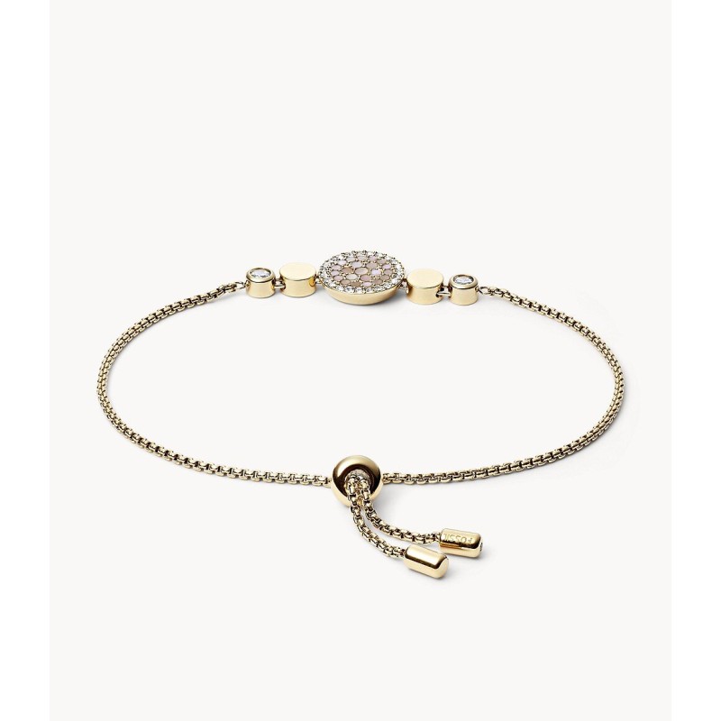 Bracelet Femme Fossil Val Mosaic en Acier doré