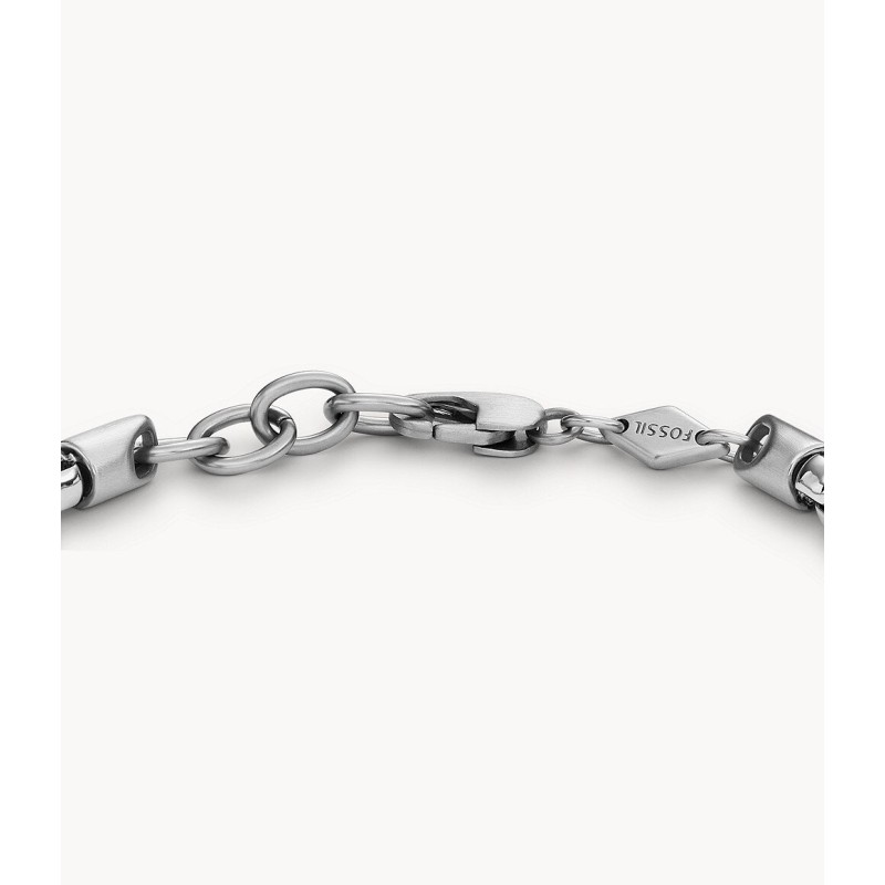 Bracelet  Homme Fossil All Stacked Up en acier argenté