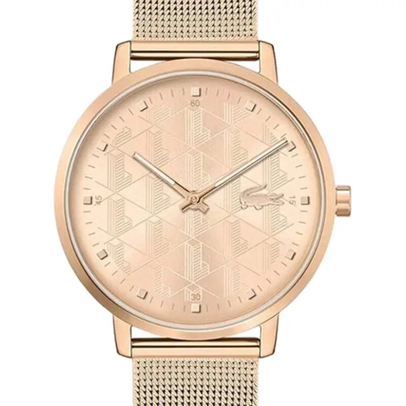 Montre femme Lacoste  Crocorigin Bracelet mailles milanaises dorée rose