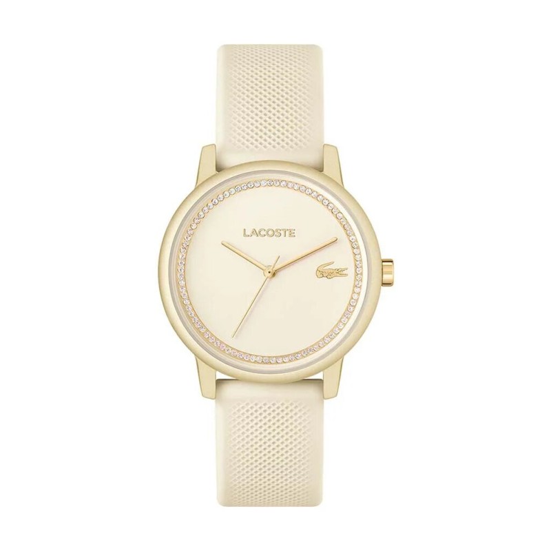 MONTRE LACOSTE FEMME SILICONE CHAMPAGNE ET DOREE