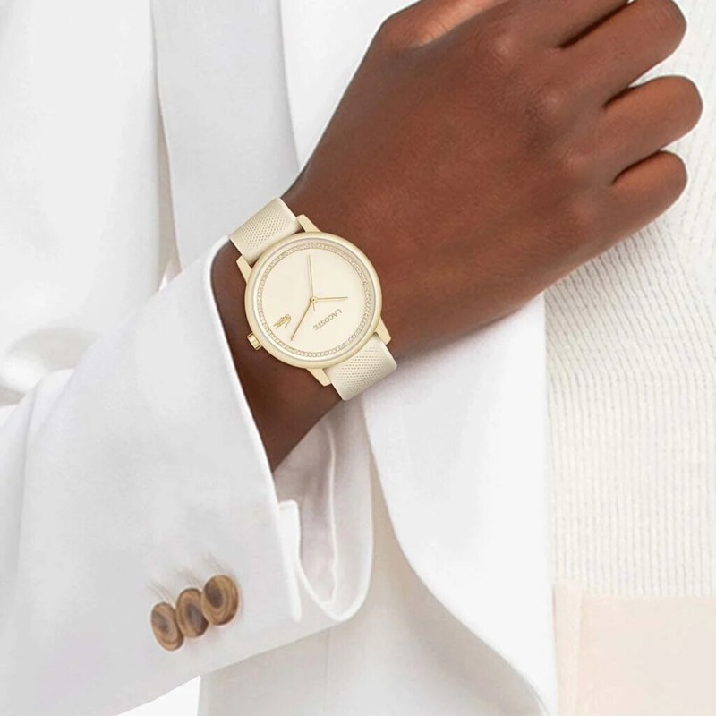 MONTRE LACOSTE FEMME SILICONE CHAMPAGNE ET DOREE